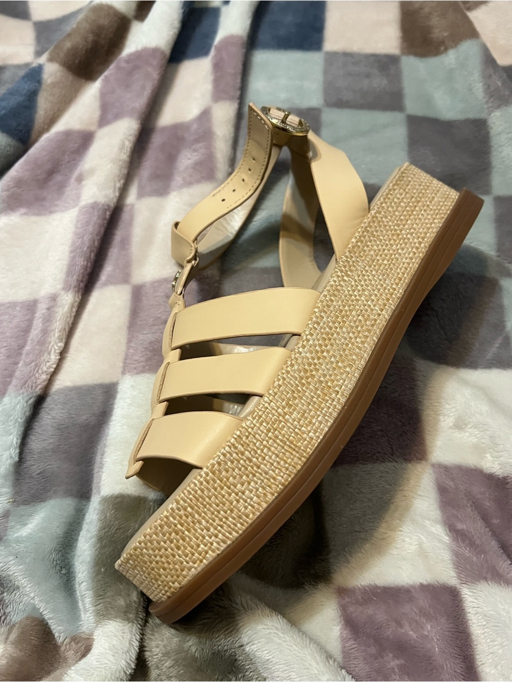 Sam Edelman Beige Strappy Sandals for Women - Picture 6 of 7